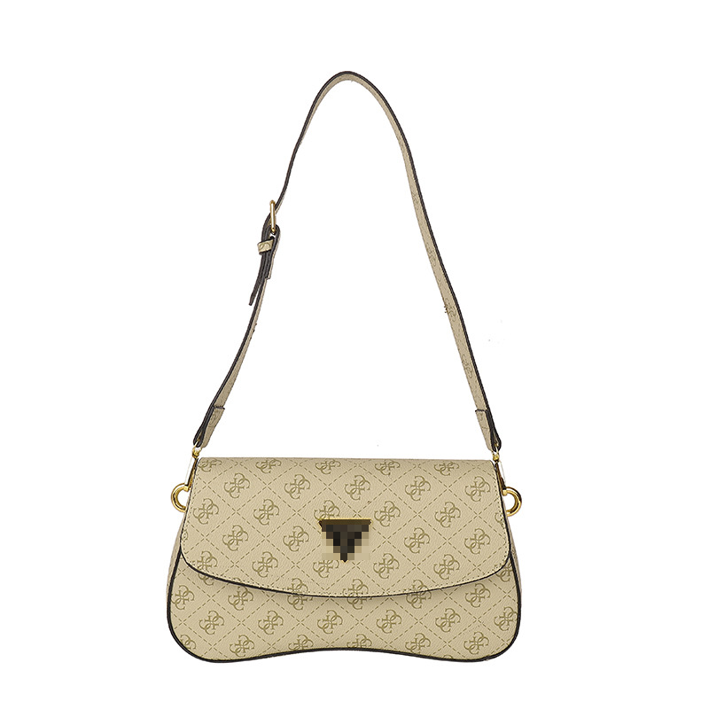 Bolsos transfronterizos para mujer 2024 nuevo estilo de alta gama bolso de axila de lujo simple y ligero con estampado de diamantes bolso de mensajero de todo fósforo