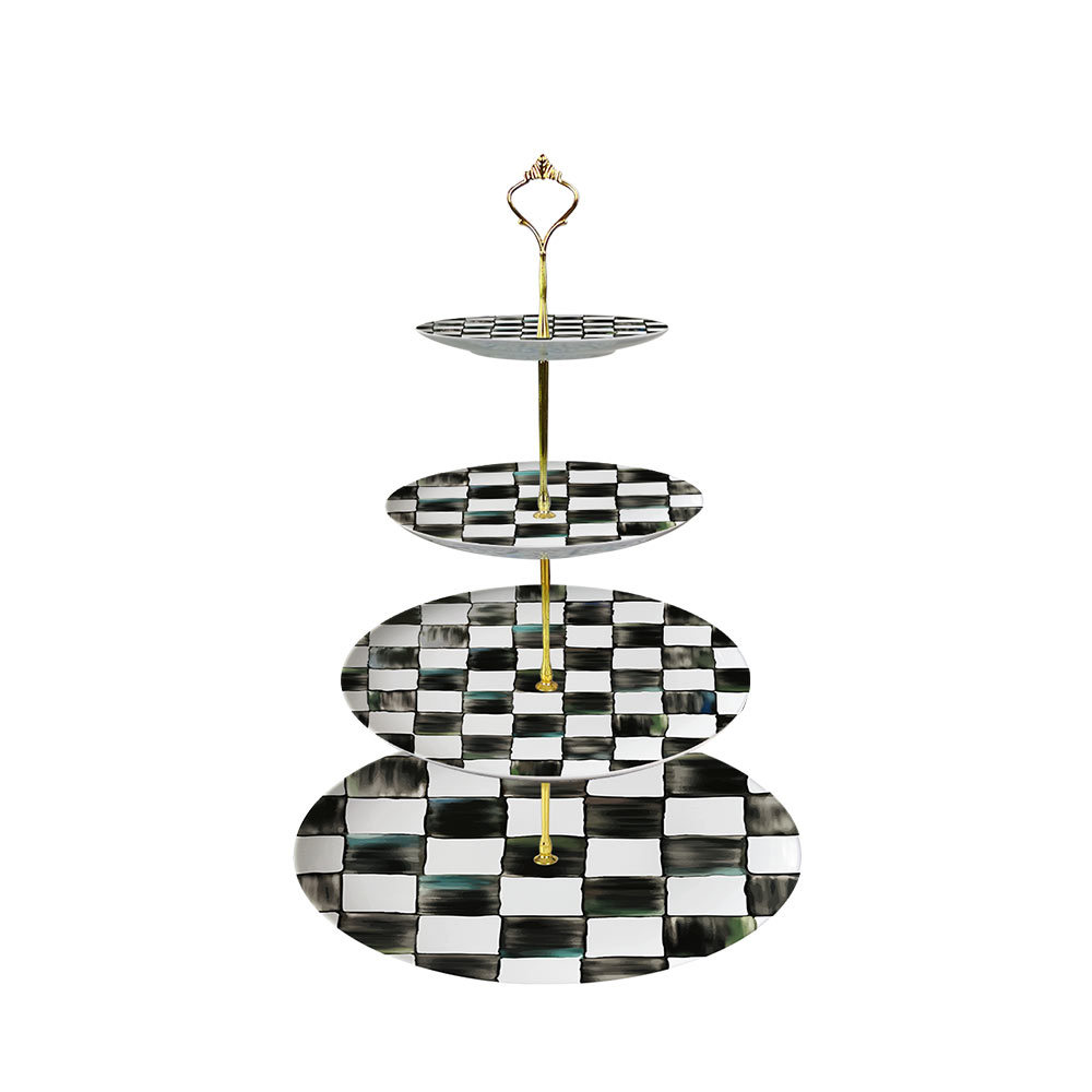 4단 디저트 플레이트