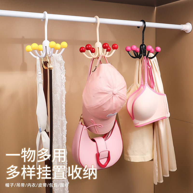 [Patented Model] 360-Degree Rotating Six-Claw Hook Household Hook Pajamas Sling Hanger Intimates Hat Storage