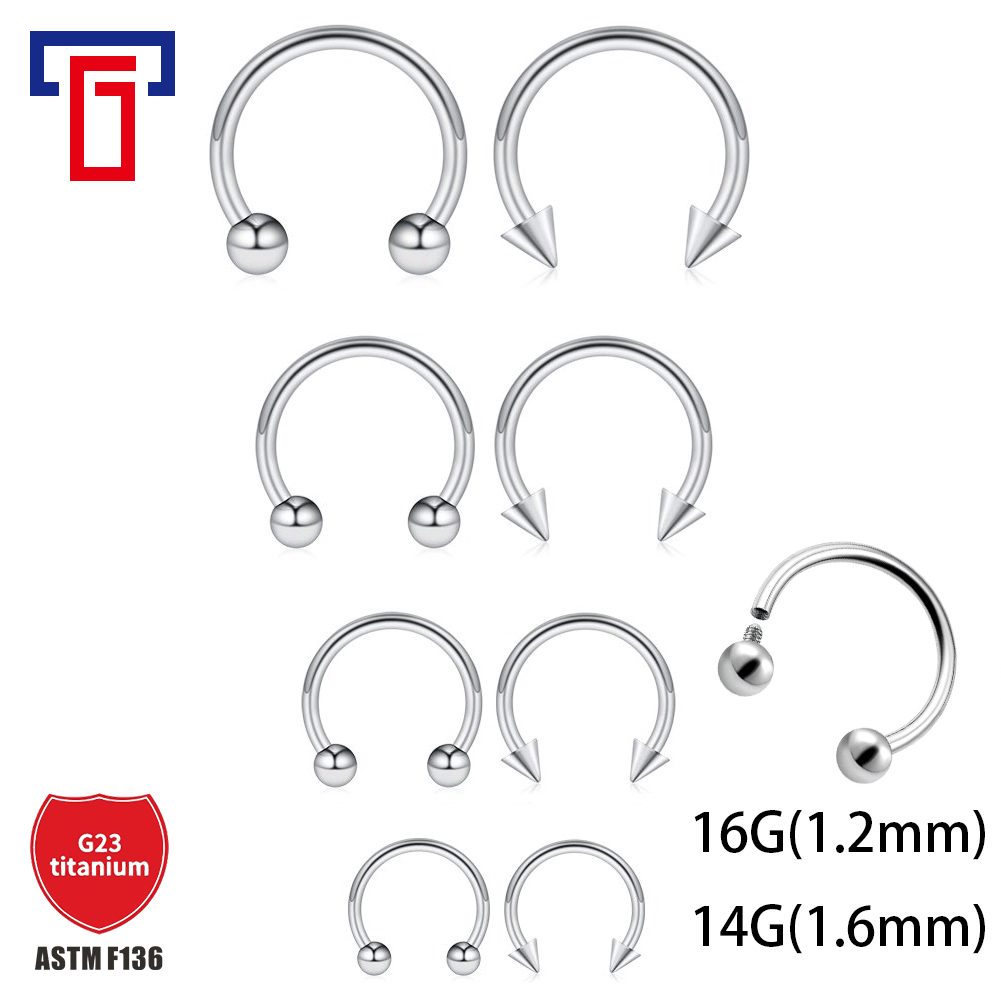 Pointed titanium steel lip stud product view