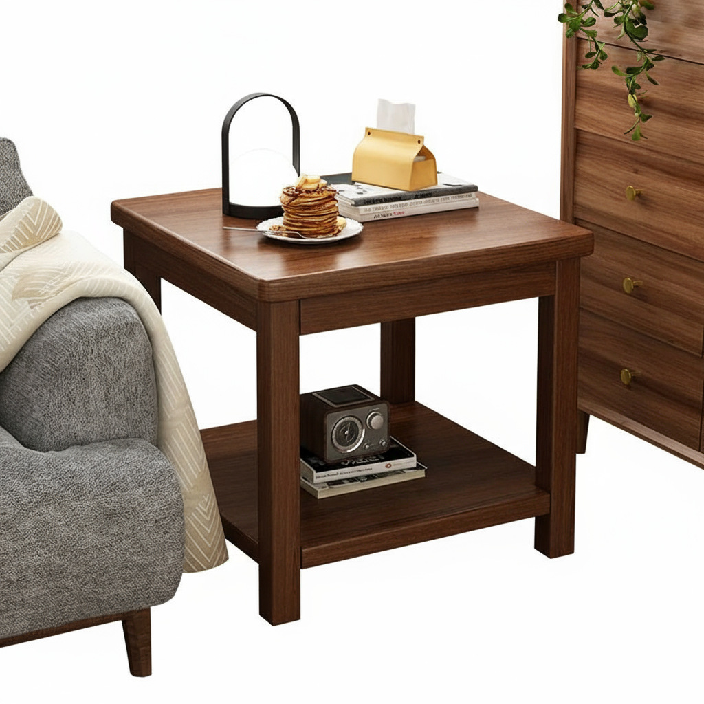 Mesa de té sala de estar minimalista sofá lado varios creativos caseros dormitorio cabecera estante balcón mesa de lado cuadrada