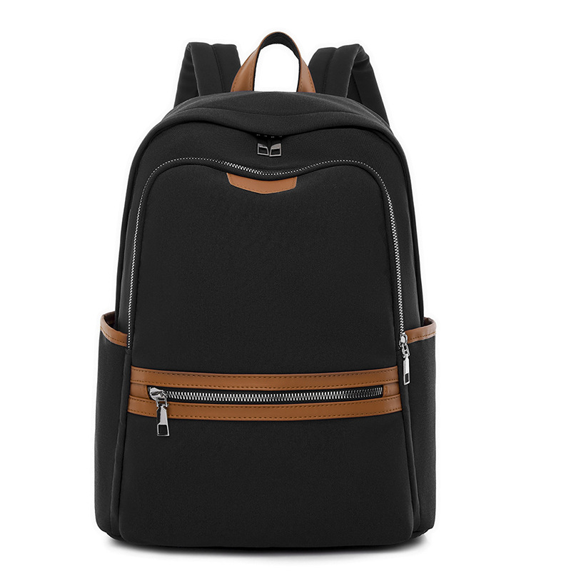 2024 nueva mochila de tela Oxford para mujer coreana, color de contraste de moda, mochila para computadora portátil de gran capacidad al por mayor