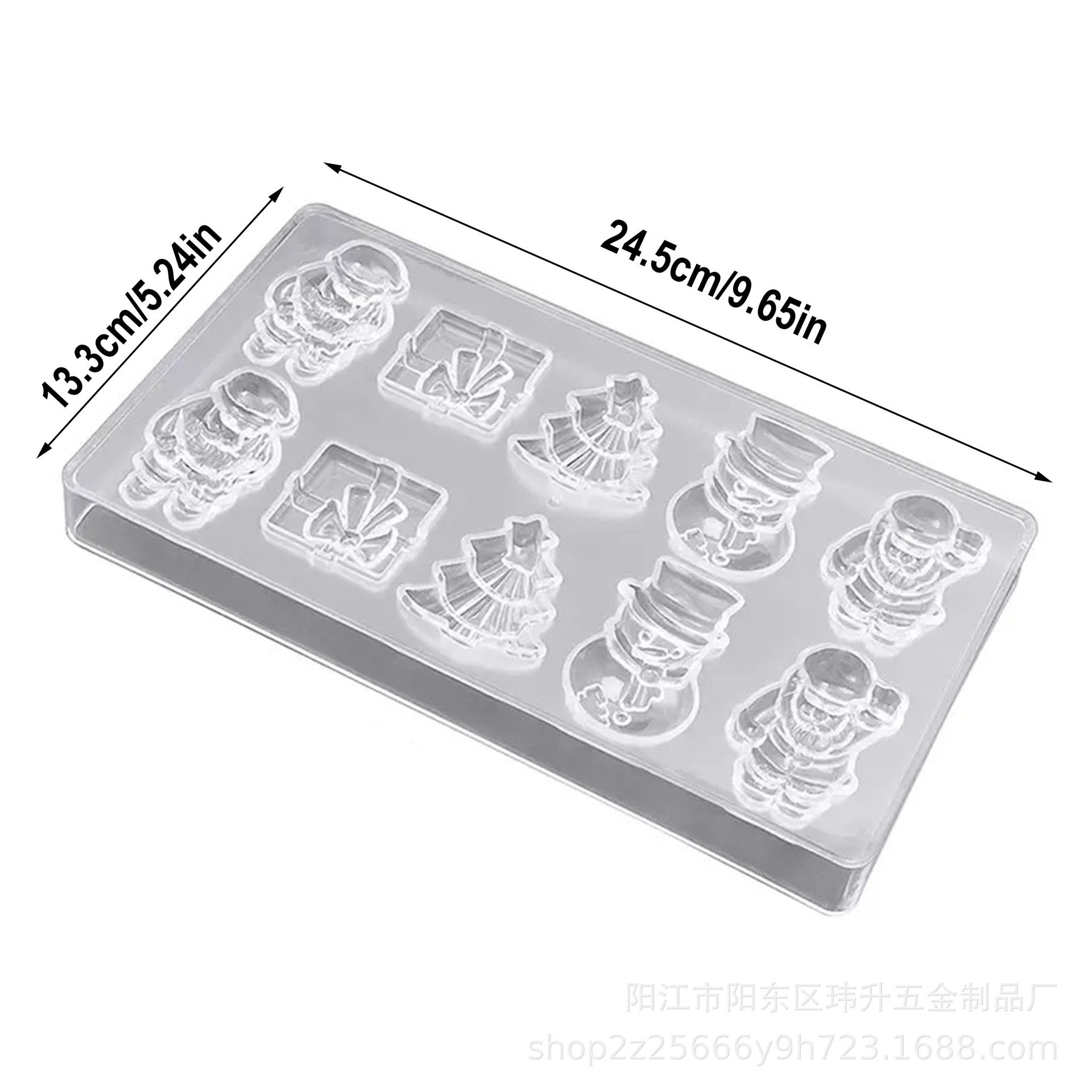 Molde de chocolate transparente duro, molde de caramelo de policarbonato de plástico, forma de huevo en forma de corazón, etc.