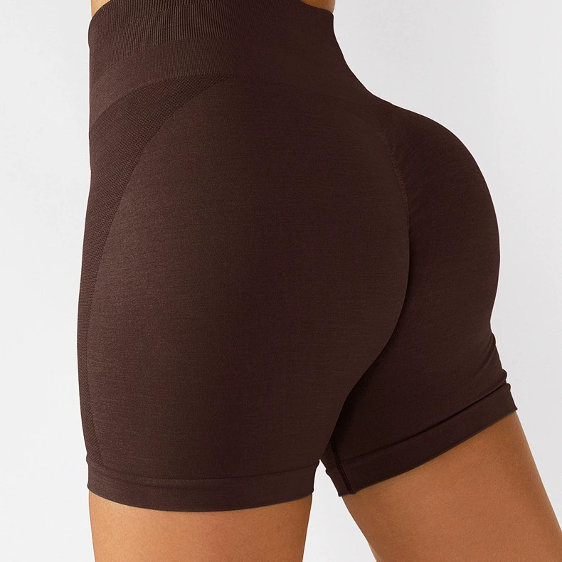 INS跨境新品蜜桃臀五分裤无缝健身瑜伽裤运动提臀长裤女高腰