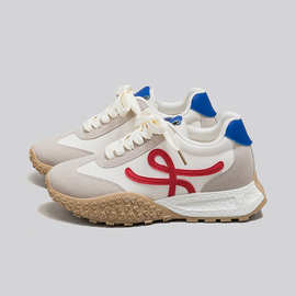 内增高德训鞋女鞋韩版厚底小个子复古百搭休闲运动鞋老爹鞋F8865