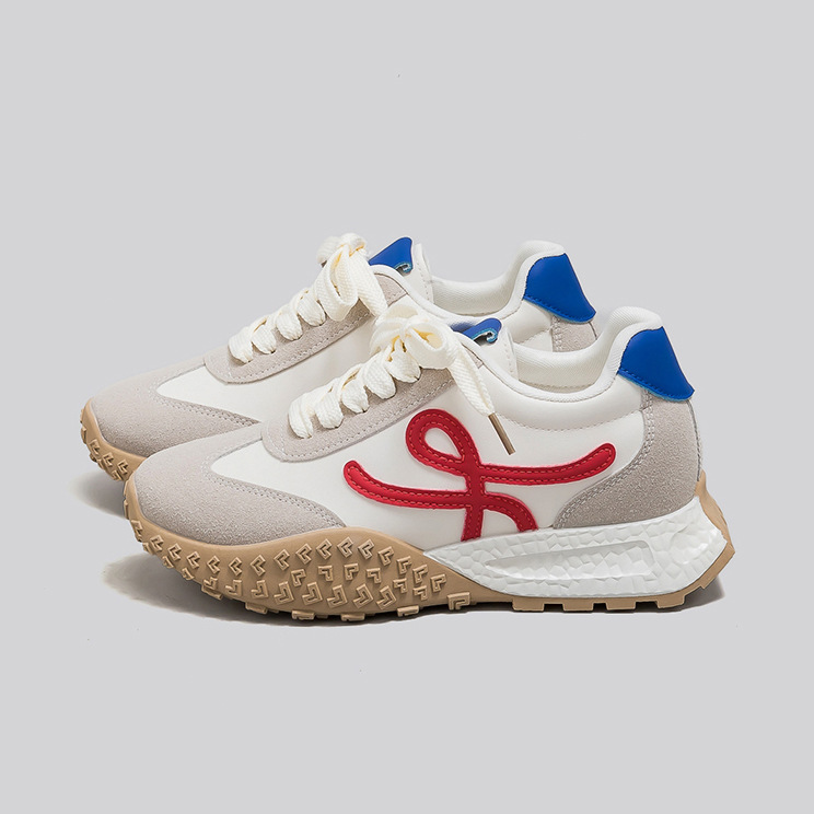 Women's Korean-Style Thick-Soled Height-Increasing Casual Sneakers for Petite Figures, Retro Versatile Dad Shoes F8865