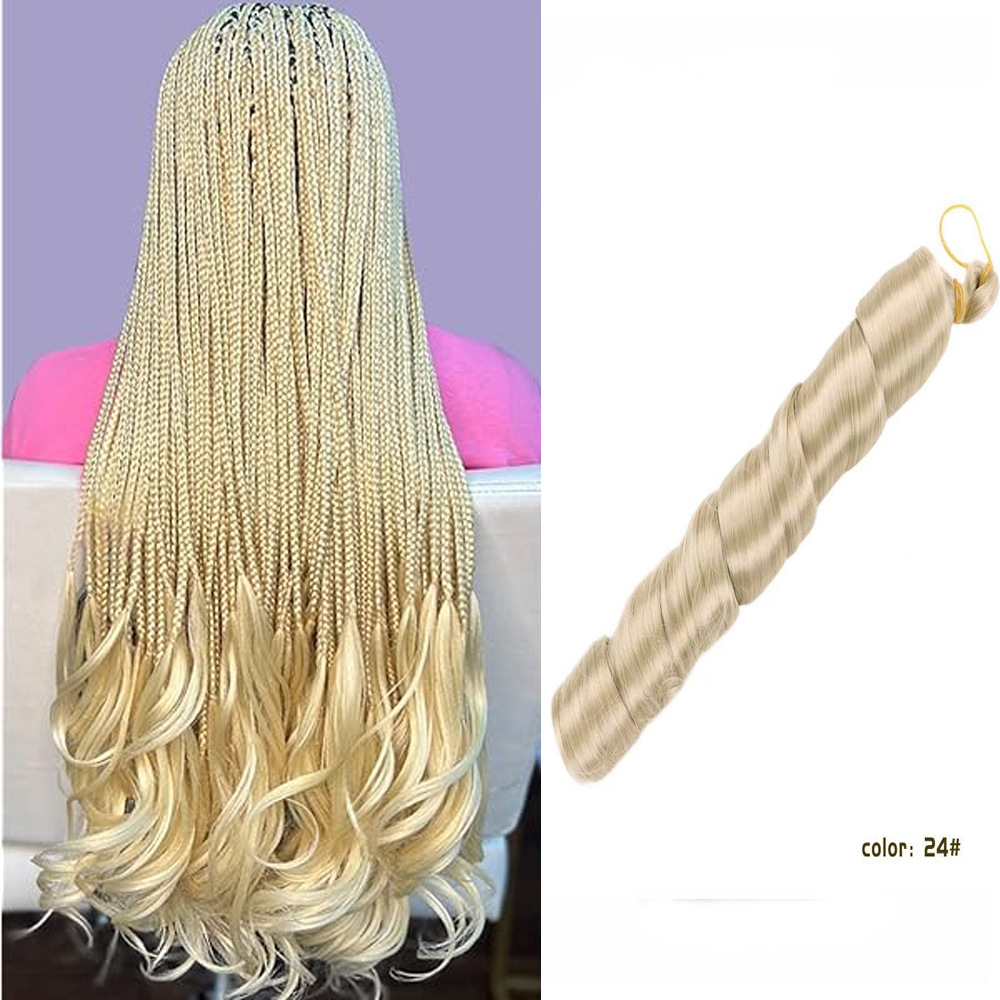 Silky Pony Spanish Spiral Large Curly Braid Hairpiece For Women French Style Wig_voghion.com