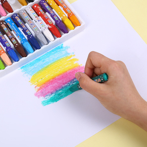 12/18/24 Color Oil Pastels Children's Crayons Art Stationery Kindergarten Coloring Graffiti Painting Tools Brush