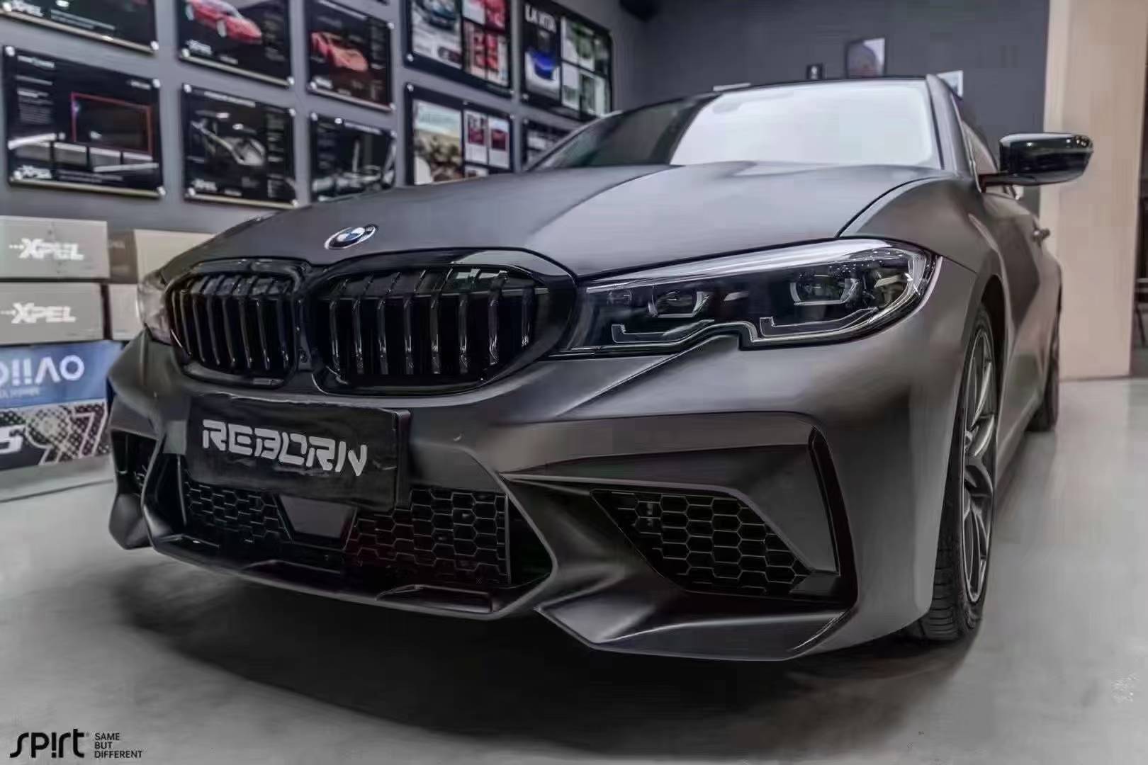 Suitable for Bmw 3 Series 20-22 Models M3C Front Bumper Assembly Modification Large Body Kit G20G28 Sports Front Lip Kit