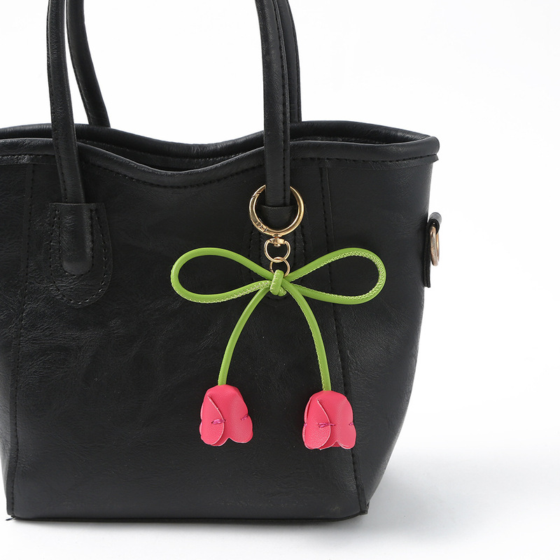 Tulip Pendant European and American Style Bag Charm Designer Fashion Accessory Ins New Chinese Style Ornament Artificial Flower Pendant Tulip Pendant European and American Style Bag Charm Designer Fashion Accessory Ins New Chinese Style Ornament Artificial Flower Pendant