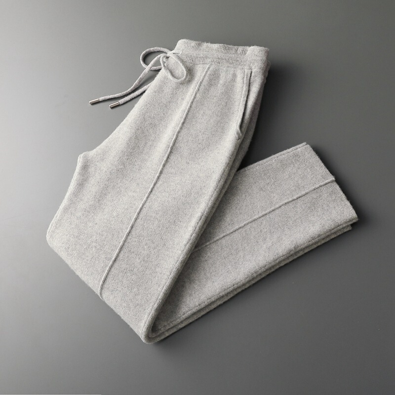 New thickened casual sports outerwear cashmere pants men's style slimming knitted cardigan loose warm pants wool pants New thickened casual sports outerwear cashmere pants men's style slimming knitted cardigan loose warm pants wool pants