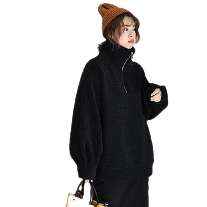 Winter sweatshirt, jacket for leisure, Korean style