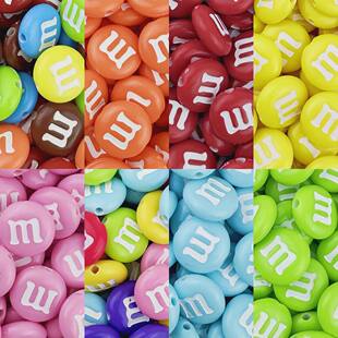 Rainbow beads handmade, beaded bracelet, necklace, accessory, accessories, 14mm, DIY