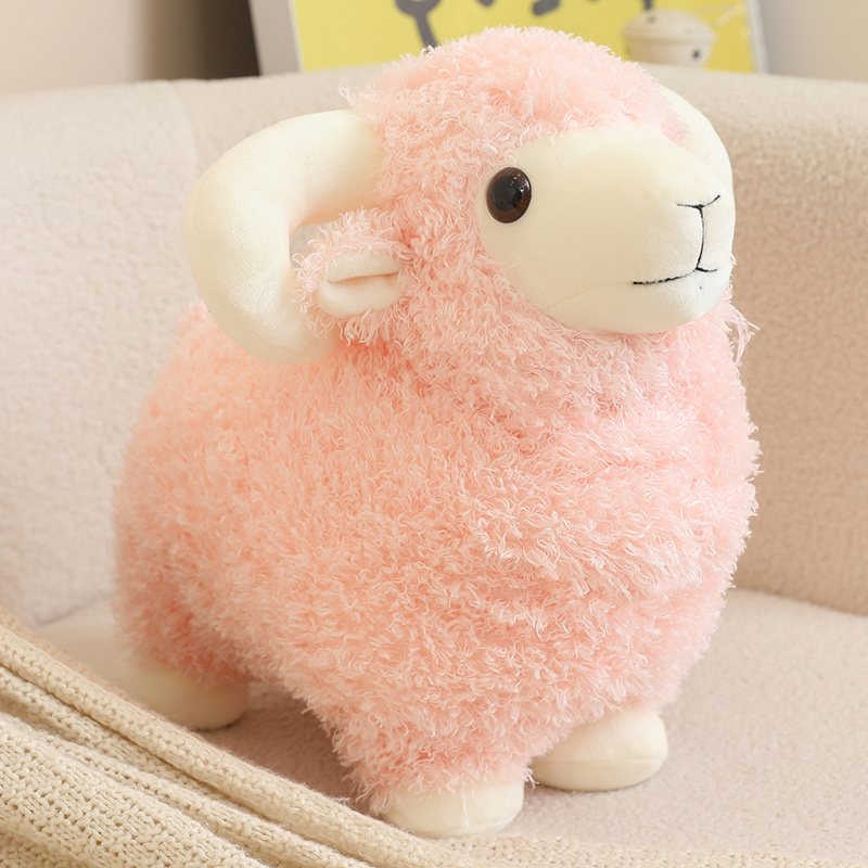 Cojín de Peluche de Oveja de Simulación de Franela y Algodón PP para Navidad image 7