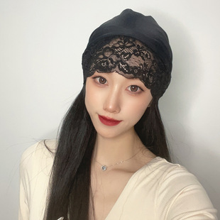 New swimming cap Women's lace non-waterproof retro French long hair big head circumference not tight head hot spring vacation photography equipment