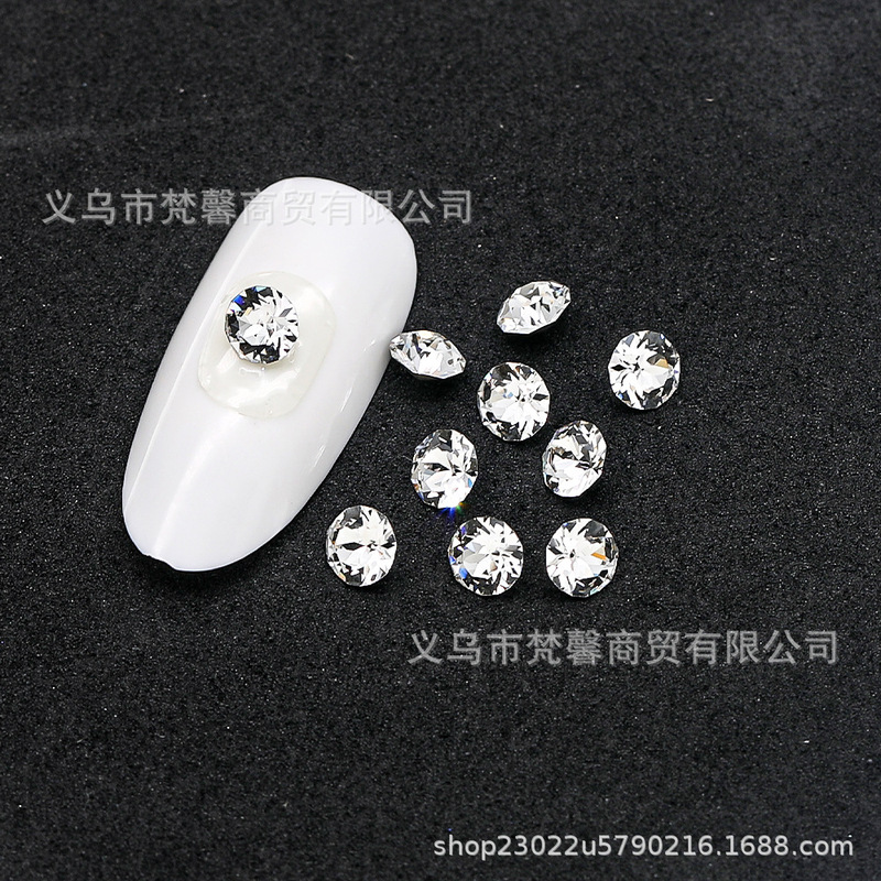 正品施华钻尖底钻饰品华子美甲钻水晶玻璃堆钻指甲装饰奥钻|undefined