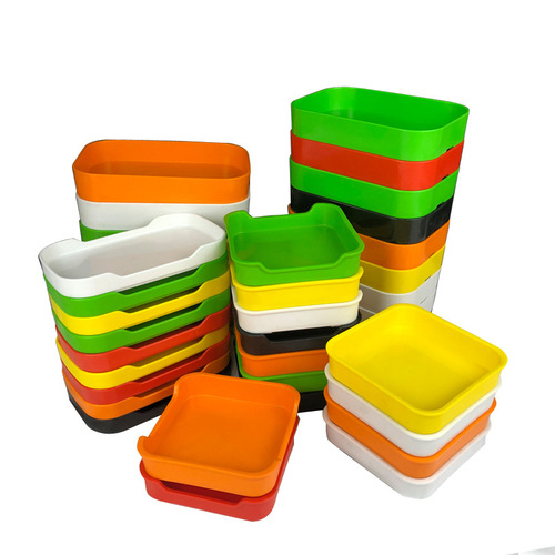 Tableware PP plates, salad plates, self-service plates, plastic porcelain-like barbecue meat plates, skewer shop trays