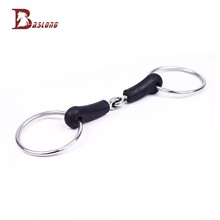 Baslong马术 马匹口衔铁 O型口衔铁 橡胶口衔铁马嚼