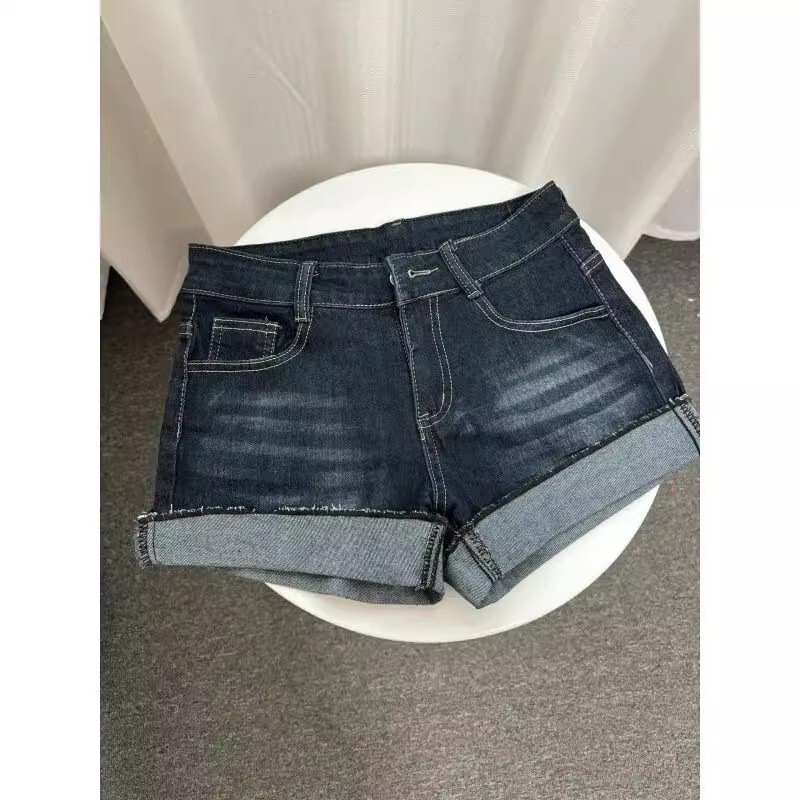 Hot Girl Butt-Lifting Denim Shorts for Women in Summer, Hip-Enhancing Magic Tool ~ Low-Waist Natural Beauty Hip Shorts, Hip-Hugging Versatile Hot Pants