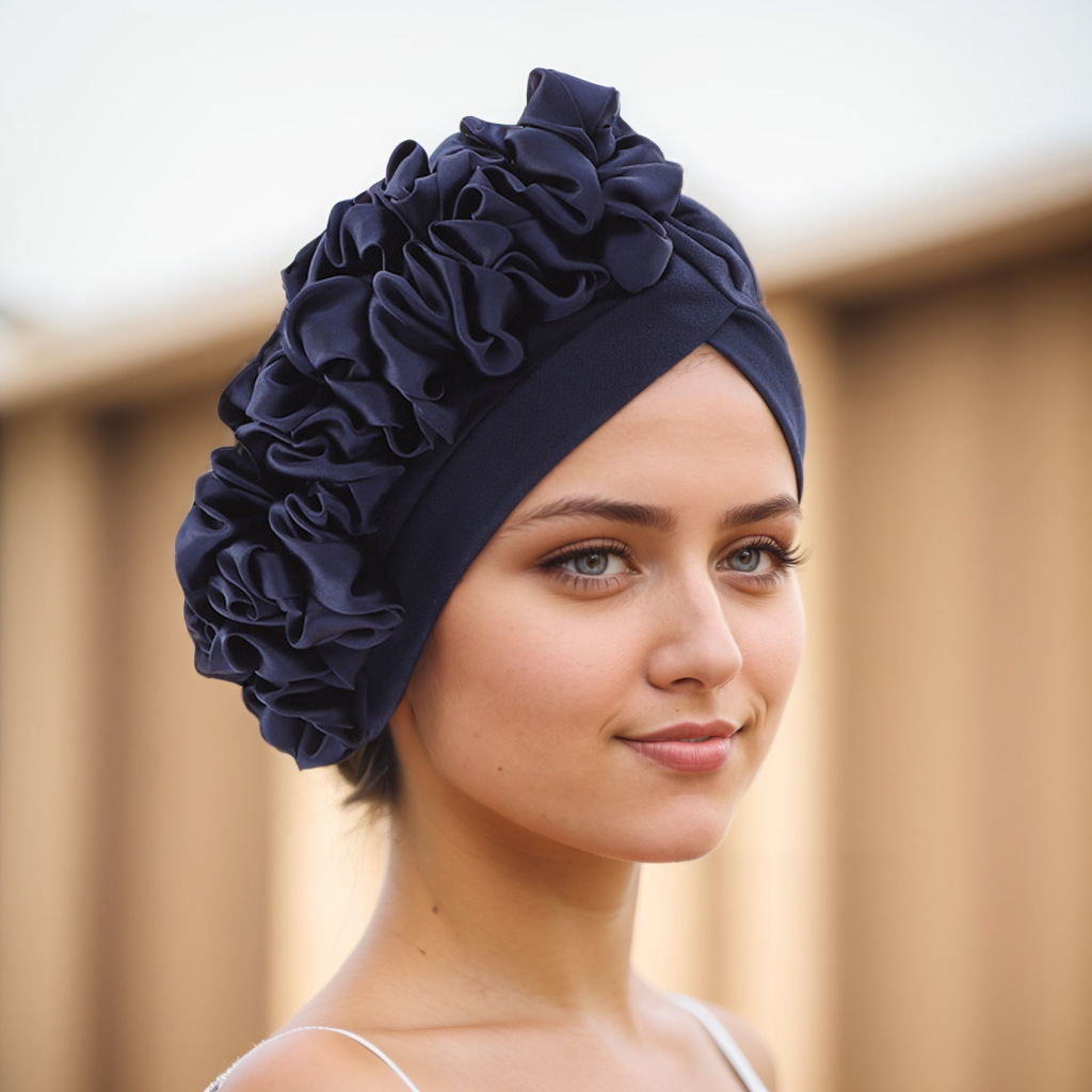 Muslim hat Large floral side African hat Indian hat Muslim hat_voghion.com