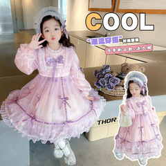 Lolita Princess Skirt Girls 2024 Spring New Puffy Skirt Spring Children's Lolita Dress Spring Style 
