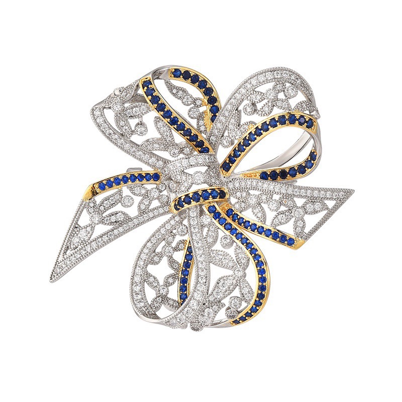Exquisite Luxus Brosche Mit Zirkonia Für Damen Retro Stil_voghion.com