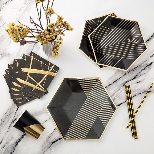 ins disposable paper plate cake plate children's birthday party decoration supplies high-end picnic tableware