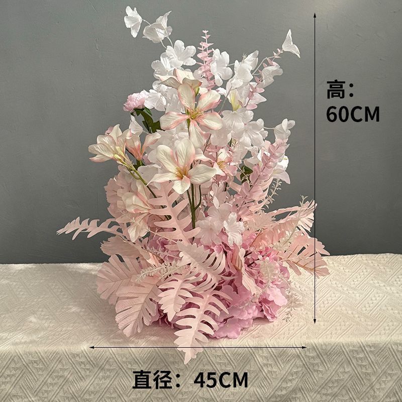 升级大尺寸订婚仿真花排花仿真绢花成品装饰尤加利花排台路婚礼|undefined