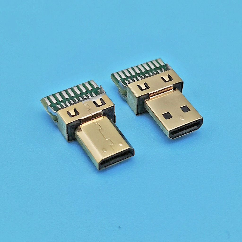 原厂直销MICRO HDMI 19P公头带板HDMI D型公座HDMI接口连接器