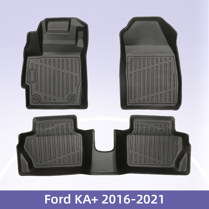 Europa para Ford KA + 2016 - 2021 Combustible 3D todo el tiempo TPE cojín de pie cojín de colateral