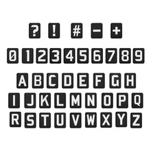 跨境 26个英文字母10个阿拉伯数字符号加减PVC软胶魔术贴章夜光