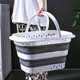 Hollow Large-capacity Thickened Portable Sundries Storage Basket Folding Dirty Clothes Basket Household Portable Clothes Storage Basket