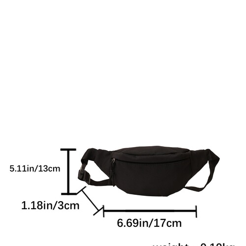 Fashion cross-border men's and women's waist bag, shoulder bag, chest bag, waterproof outdoor travel bag, solid color coin mobile phone bag