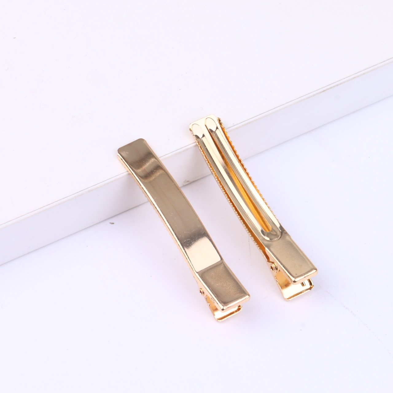 3.5cm 금도금 이중 머리핀