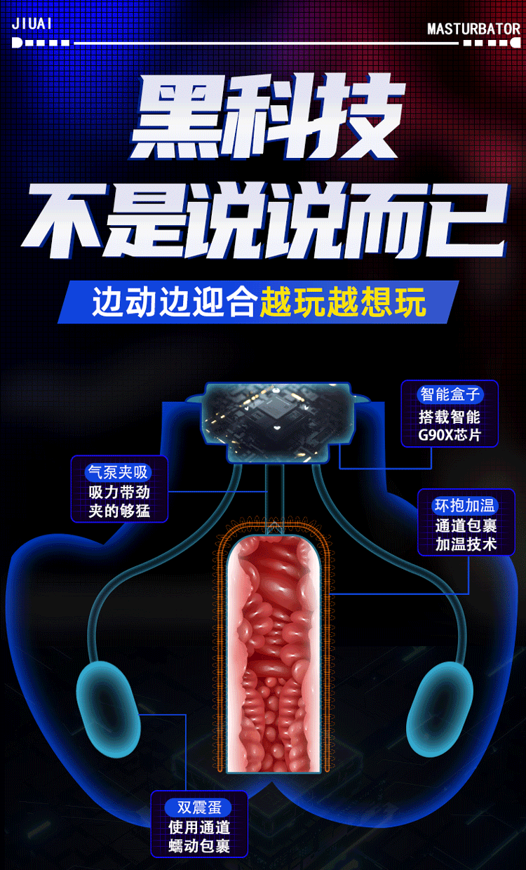 Jiuai Crystal Hip Half-body Male Masturbator TPE Inverted Mold Adult Toy — detail image 11