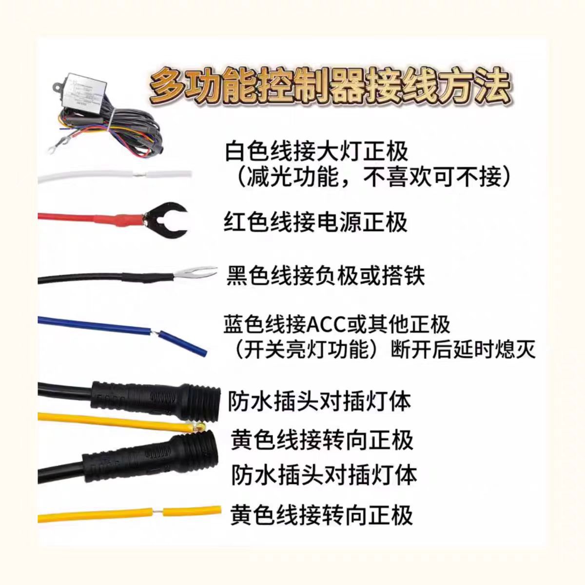 Car modification universal eagle eye light daytime running light bright waterproof high power LED daytime running light turn yellow light