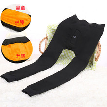 秋冬季新款男童七彩棉保暖一体裤护腰护膝加绒加厚儿童打底裤外穿