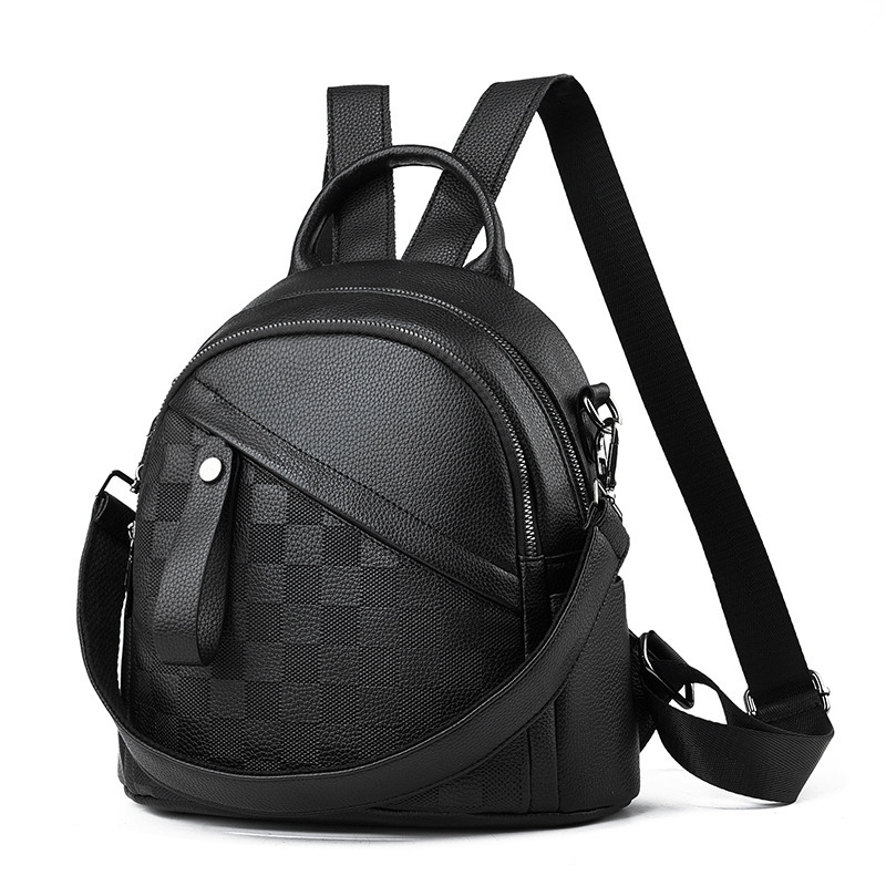 Mochila pequeña texturizada para mujeres de mediana edad, mochila escolar suave, bolso de doble propósito, bolso de un solo hombro y de doble hombro, gran capacidad, bolsos de nuevo estilo para mujer.
