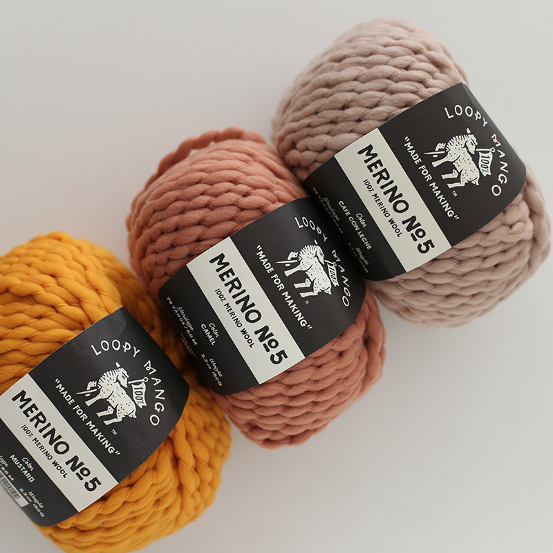Loopy Mango美丽诺羊毛线美利奴手工编织进口粗毛线团织围巾毛衣