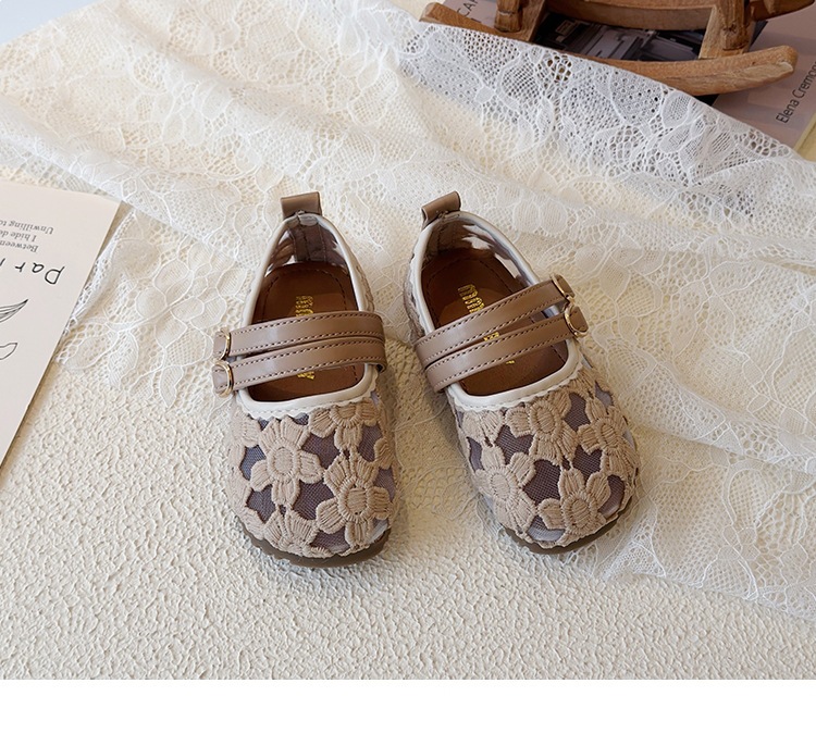Bailarinas de rede respirável para bebé menina sapatos macios_voghion.com