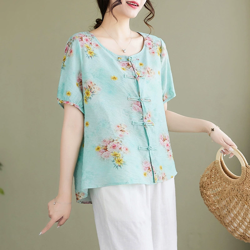 Summer retro shirt, Chinese style