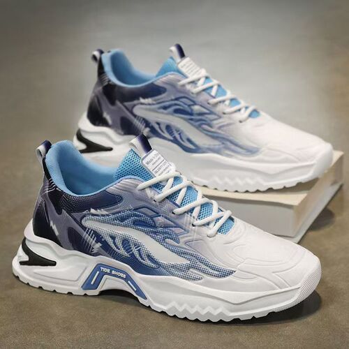 Men's Winter New Stylish Universal Youth Thick Sole Casual Dad Shoes, Breathable Mesh Sports Trendy Shoes