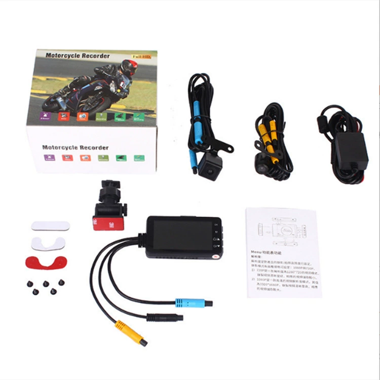 Мотоциклетный локомотивный рекордер MT18 Сплит ночного видения с двумя объективами HD 3,0-дюймовый видеорегистратор