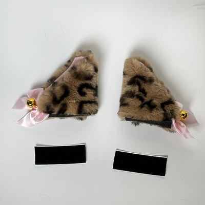 Motosiklet dəbilqələri | Bear - leopard-print-with-bells-1-pair