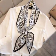 丝巾小长条女2025新款爆款搭配衬衫高级感洋气时尚绑包包丝巾腰带