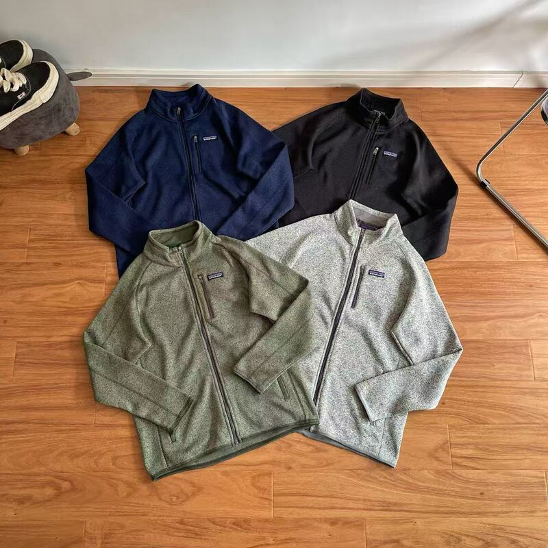Pata Better Sweater Outdoor Knitted Stand-Collar Fleece Jacket Warm Mid-Layer for Men and Women