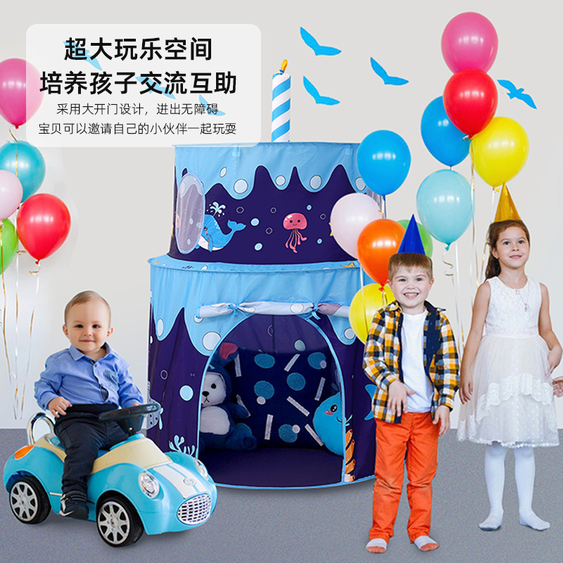 Tiendas de campaña para niños transfronterizas 3 - 6 años de edad casa interior niñas pastel de Navidad juguetes casa de juegos regalos para bebés caseros