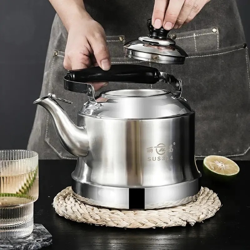 304 스테인레스 스틸 주전자 두꺼운 가정용 차 주전자 가스 가스 인덕션 스토브 호루라기 주전자