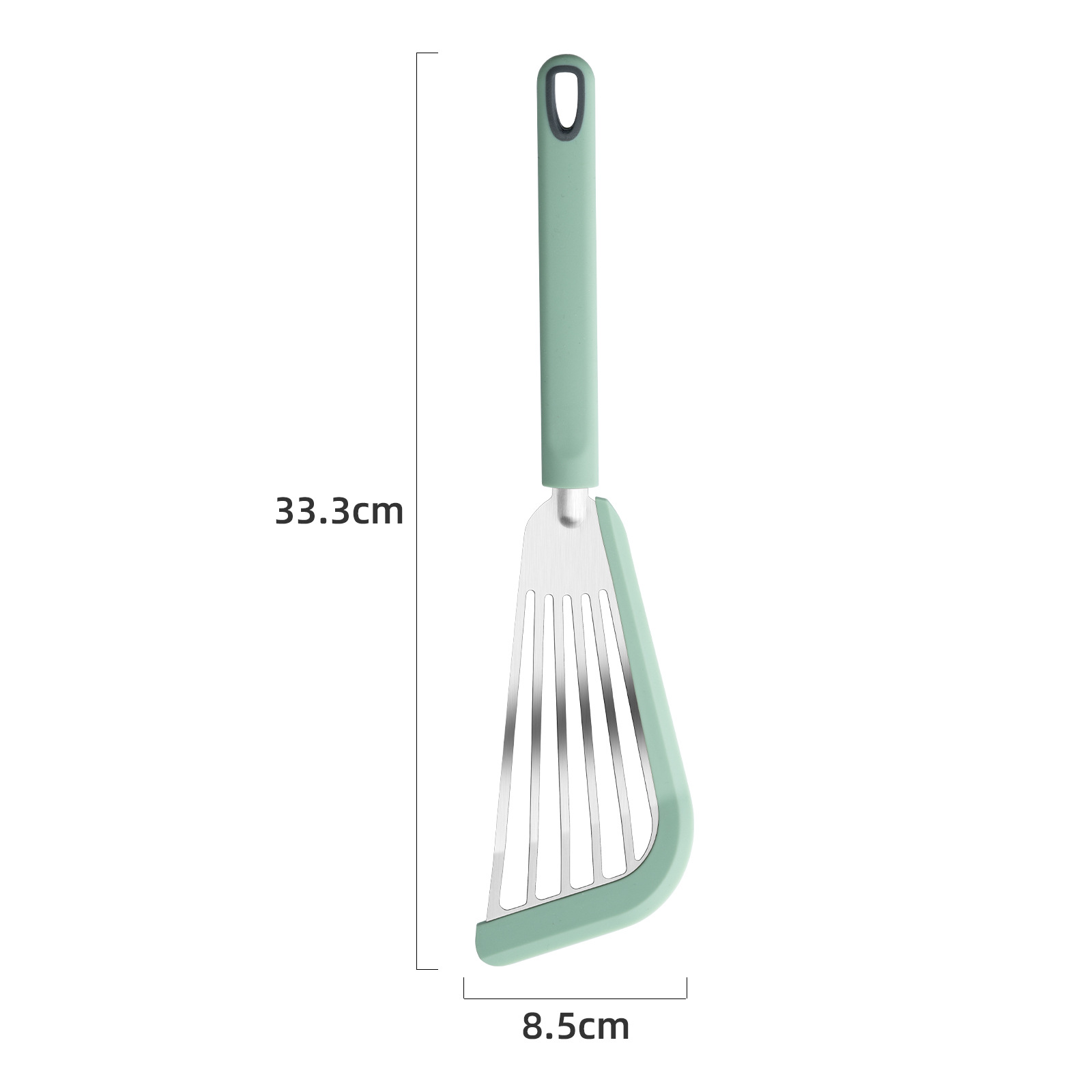 33.3cm 스테인리스 스틸 + 녹색 실리콘 핸들