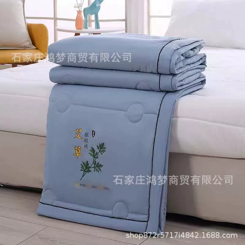 Мятное москитное одеяло с сердечником Летнее прохладное одеяло Одиночное двойное одеяло с кондиционером Моющееся летнее одеяло Тонкое сплошное цветное тонкое одеяло